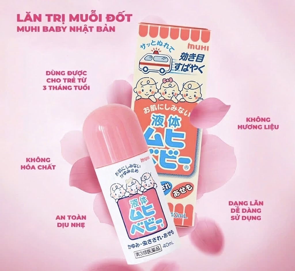 Lăn Hỗ Trợ Giảm Muỗi Đốt Và Côn Trùng Cắn MUHI 50ML