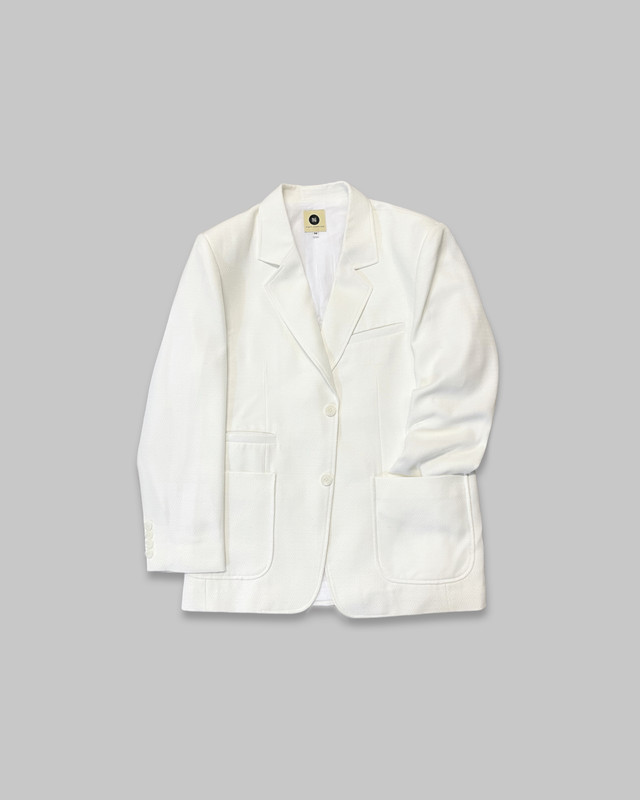 White Patch Pocket Blazer