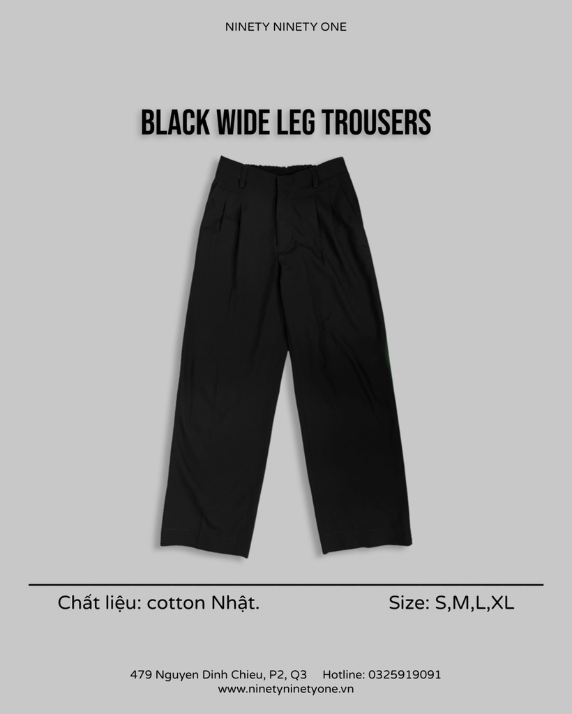 Black Wide Leg Trousers