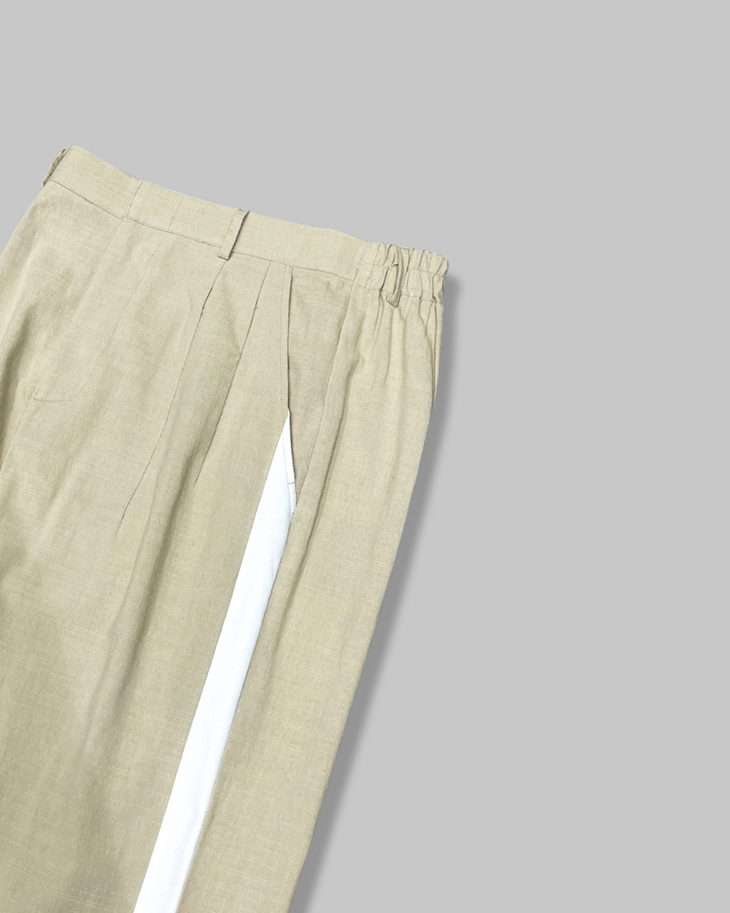 QK-Beige Loose Pant