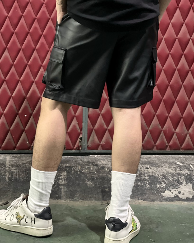 Black Leather Shorts