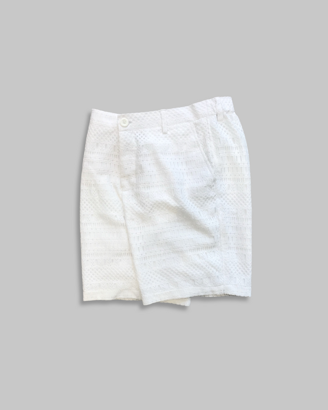 QS-White Lace Shorts