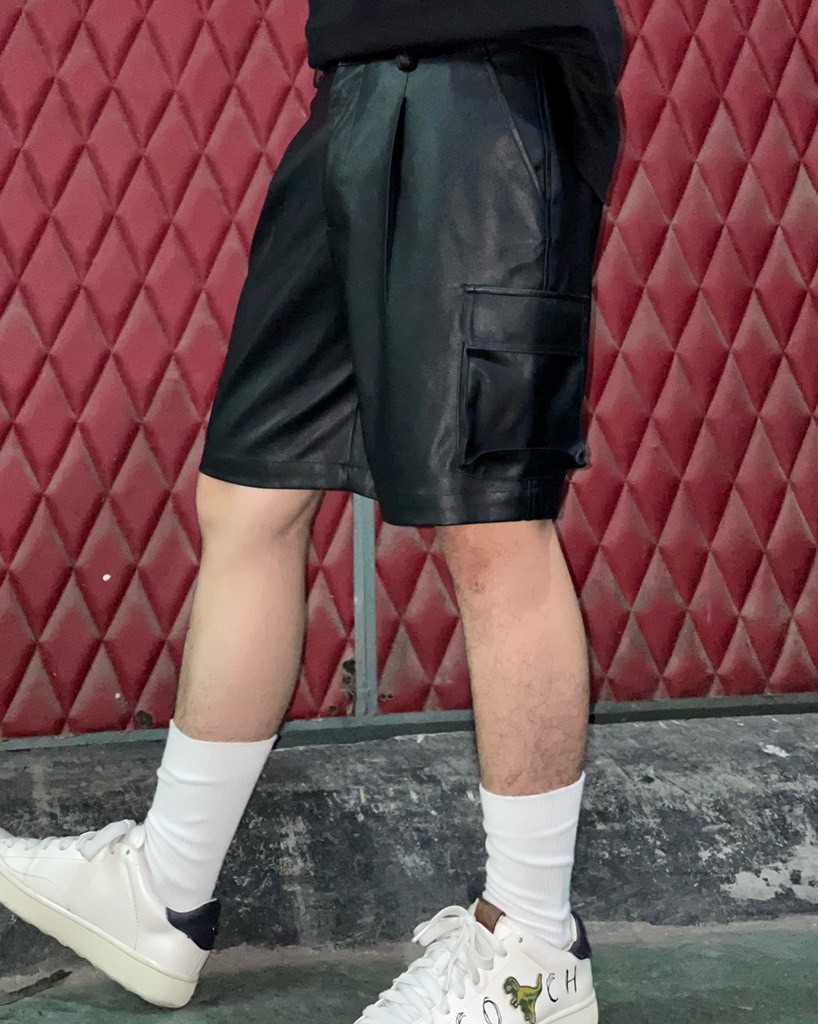 Black Leather Shorts