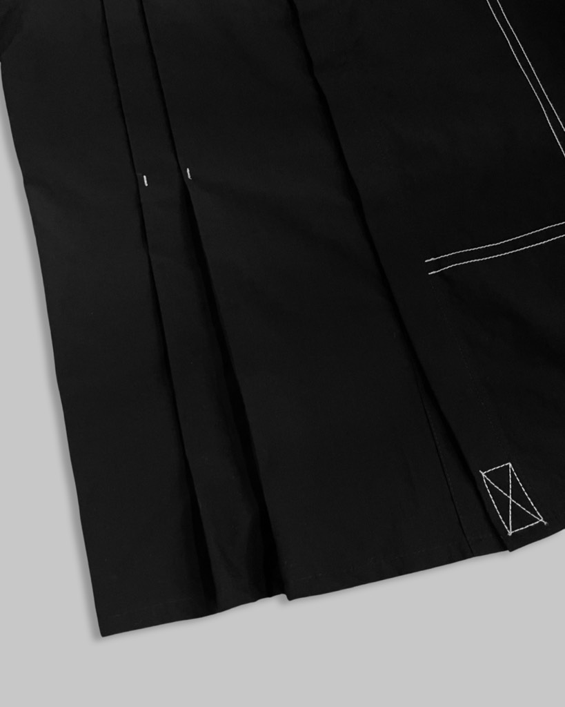 SMD-Pleated Black Shirt
