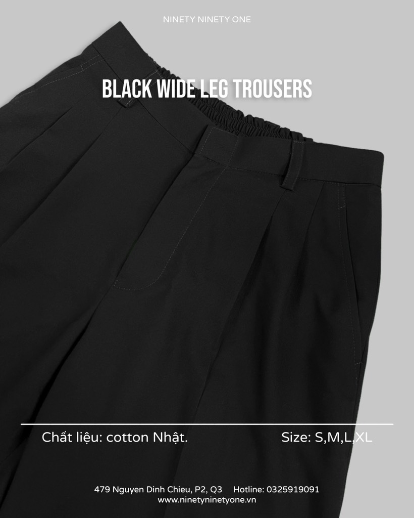 Black Wide Leg Trousers