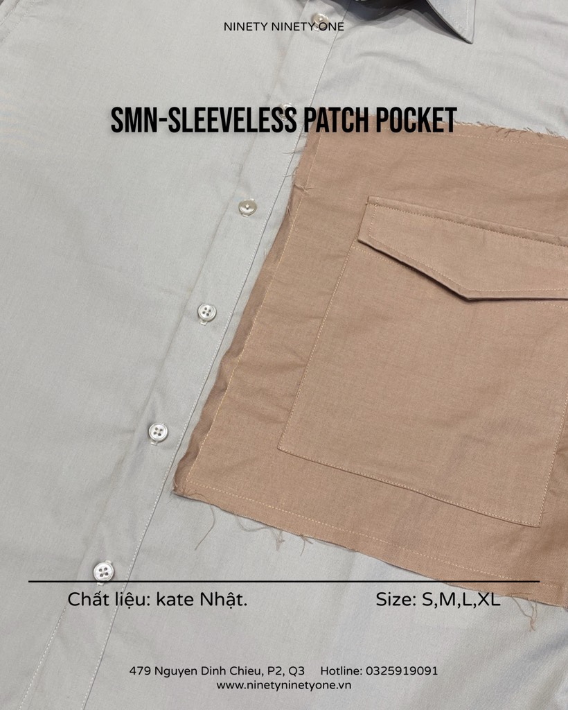 SMN-Sleeveless Patch Pocket