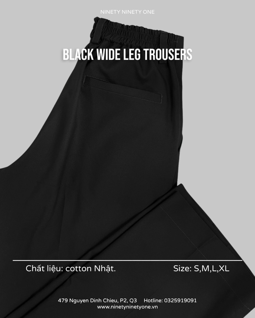 Black Wide Leg Trousers