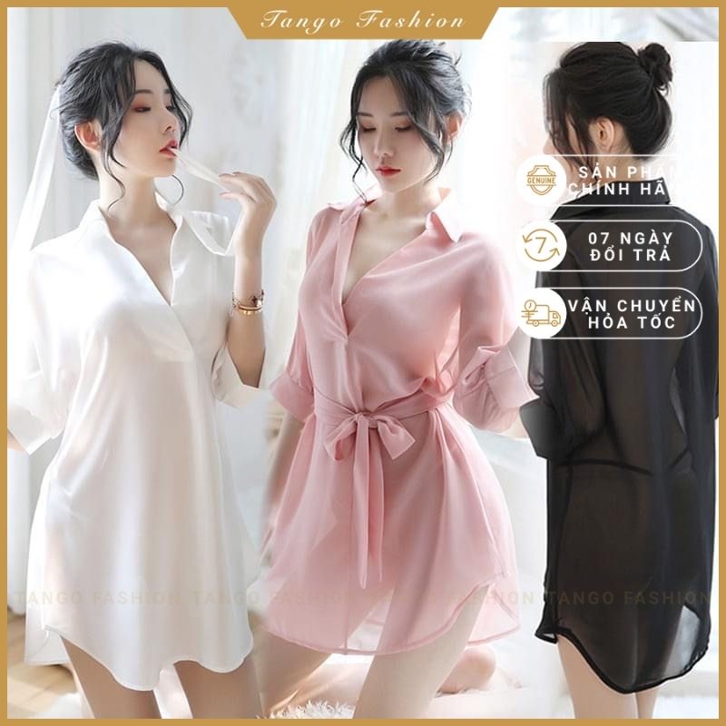 Áo sơ mi ngủ dài tay kín đáo TK3175 - Happyshop