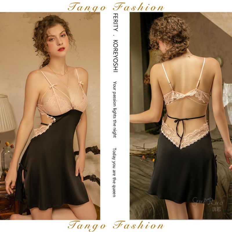 Váy ngủ sexy lụa cao cấp, Đầm mặc nhà gợi cảm quyến rũ - Tango ...