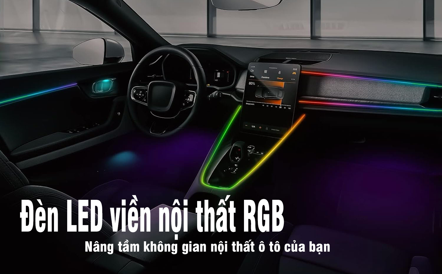 Đèn LED viền nội thất ô tô RGB: Nâng tầm không gian nội thất ô tô của bạn