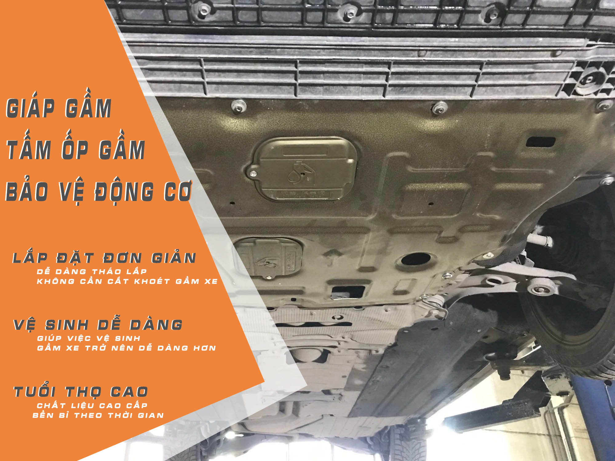 Giáp gầm - Tấm bảo vệ động cơ ô tô