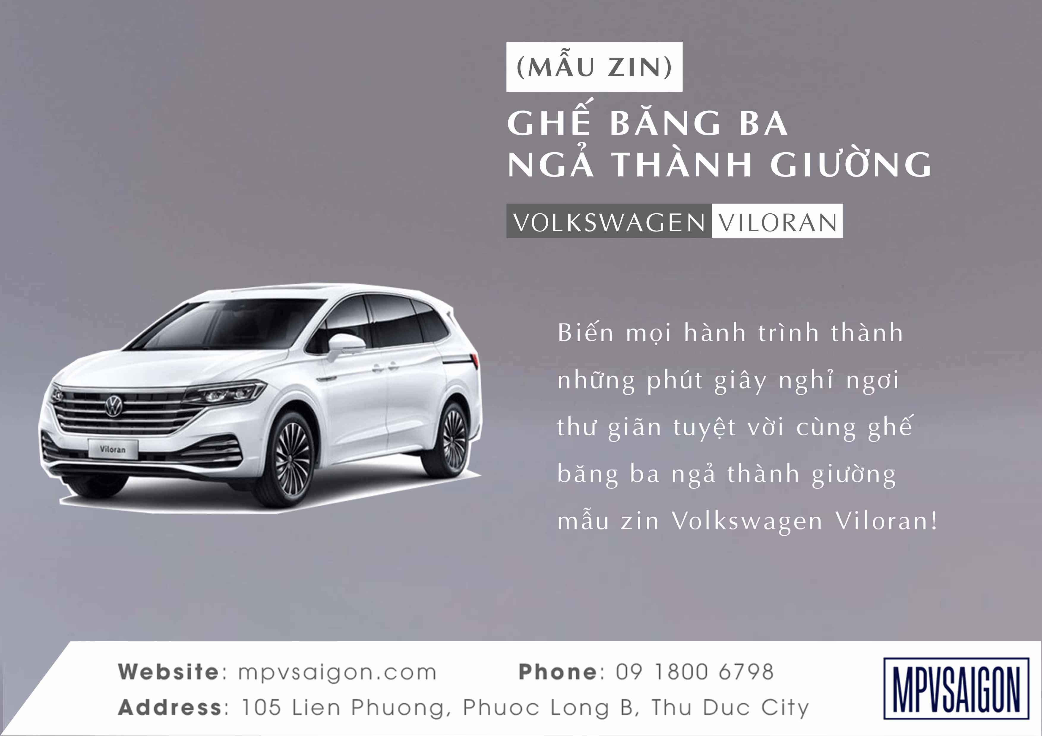 VILORAN - BROCHURE GHẾ BĂNG BA NGẢ THÀNH GIƯỜNG MẪU ZIN