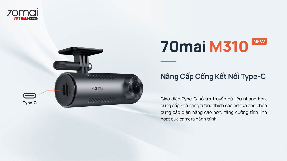 Camera hành trình ghi hình 2K 70Mai M310