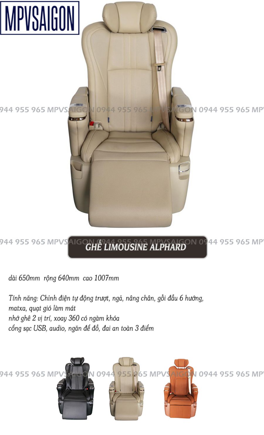 nâng cấp độ ghế limousine toyota alphard đẳng cấp