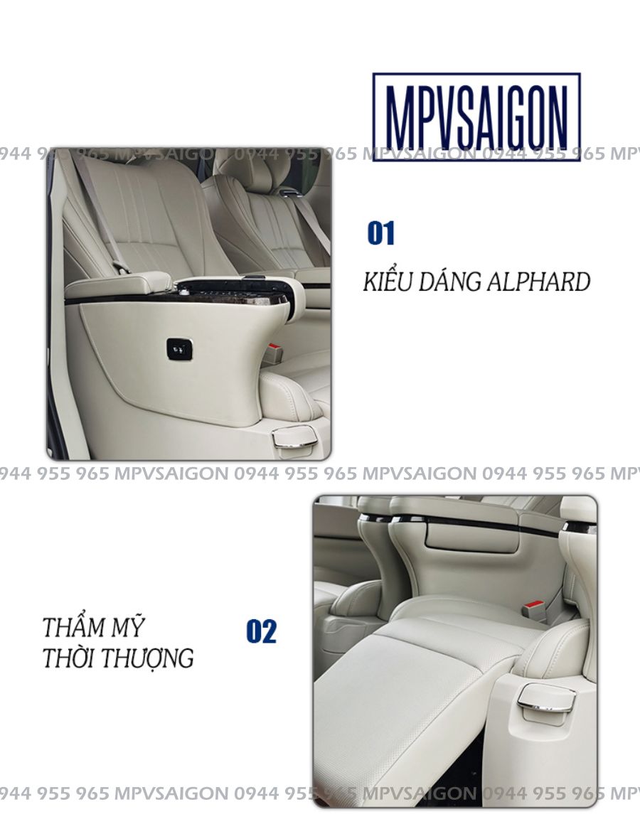 nâng cấp độ ghế limousine toyota alphard đẳng cấp