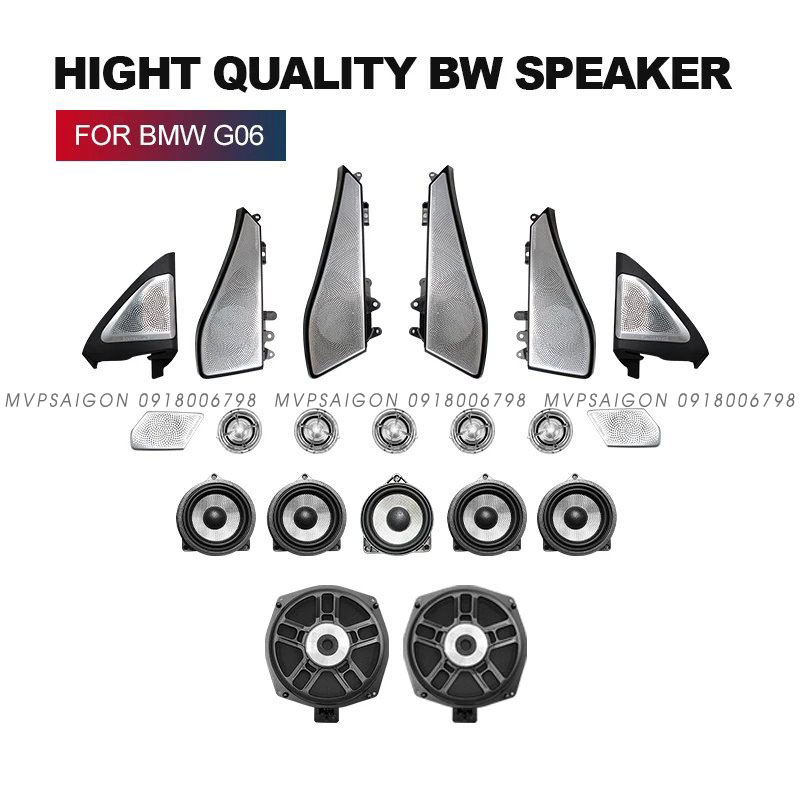 Loa xe viền đèn LED RBG sang trọng cho BMW X6 G0