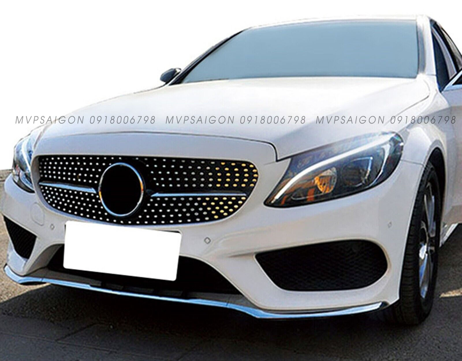 Mặt Calang Kim Cương Sao Rơi Cho Xe Mercedes-Benz C-Class C180 - C200 