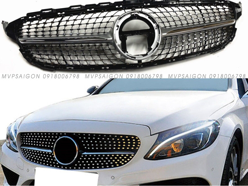 Mặt Calang Kim Cương Sao Rơi Cho Xe Mercedes-Benz C-Class C180 - C200 