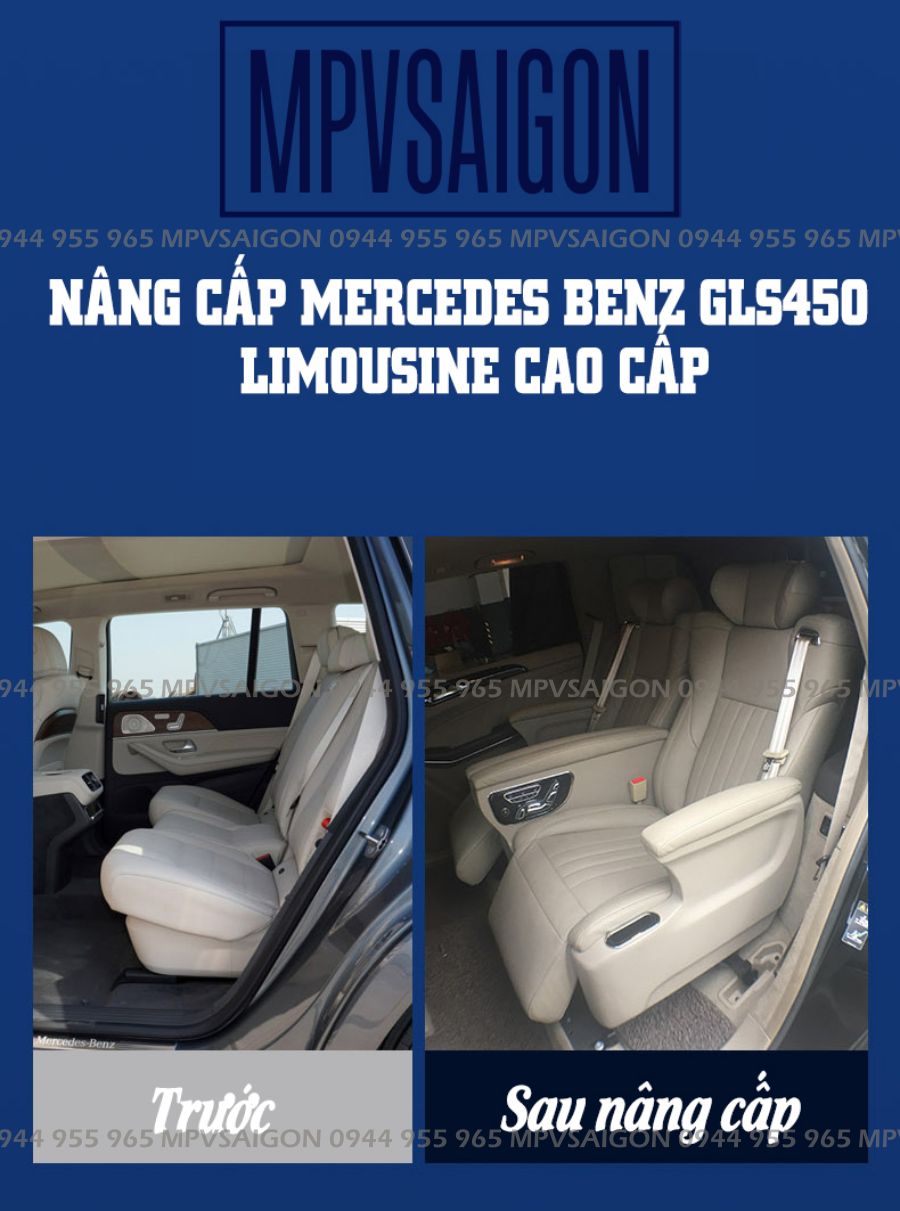 Nâng cấp độ ghế Limousine Mercedes Benz GLS 400 450 500