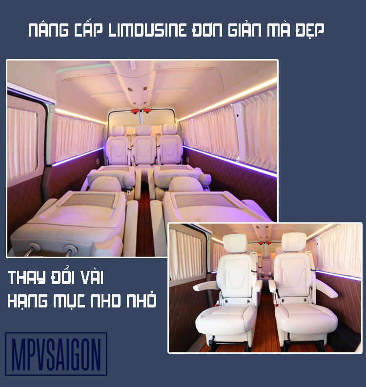 Nâng cấp limousine Ford Transit - Nội thất ô tô MPVSAIGON