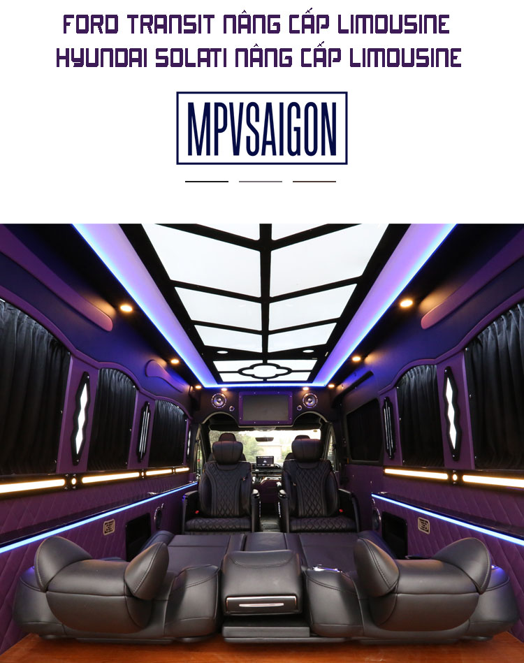 Nâng cấp limousine Ford Transit - Nội thất ô tô MPVSAIGON