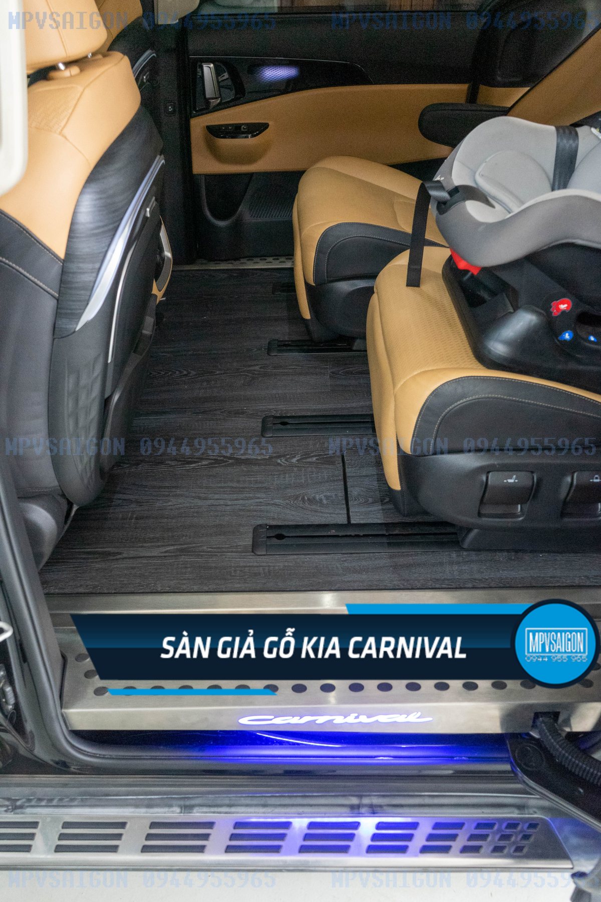 Sàn nhựa giả gỗ Kia Carnival mới nhất