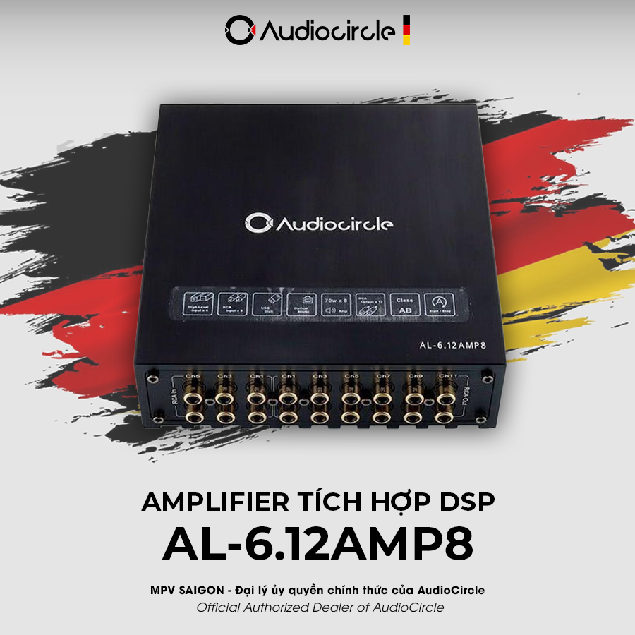 AUDIOCIRCLE AL-6.12AMP8 – AMPLY/DSP CAO CẤP CHO Ô TÔ