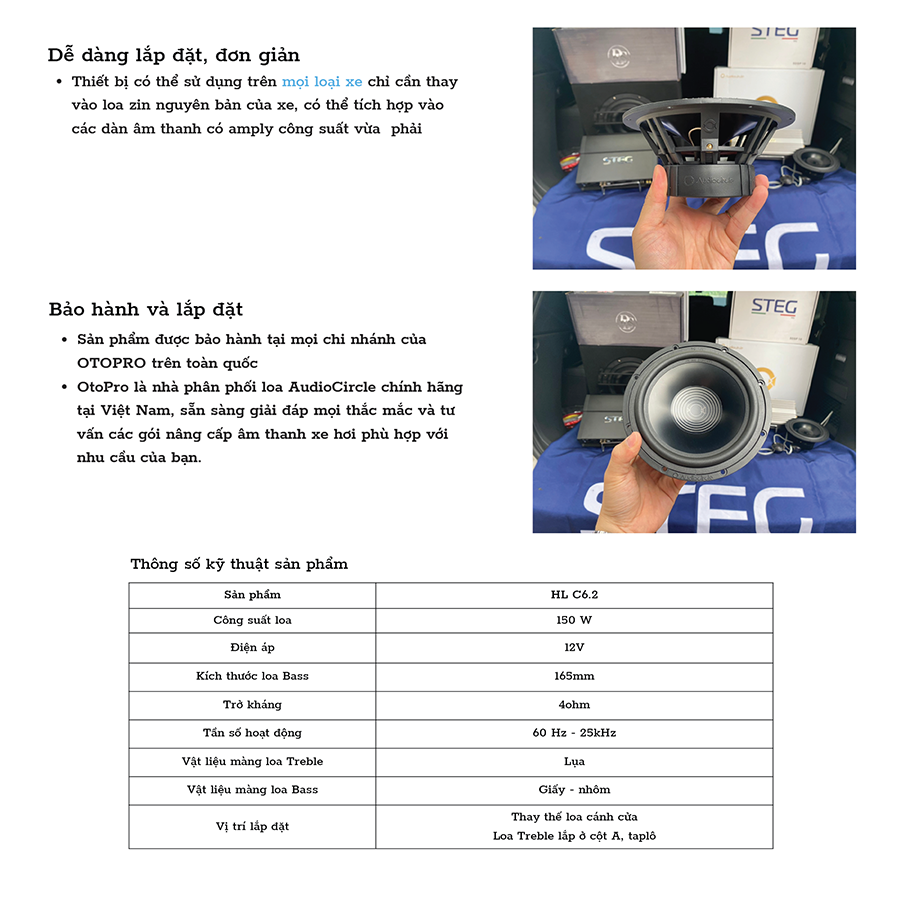 AUDIOCIRCLE BL C6.2 – LOA CÁNH PHÂN TẦN 2-WAY