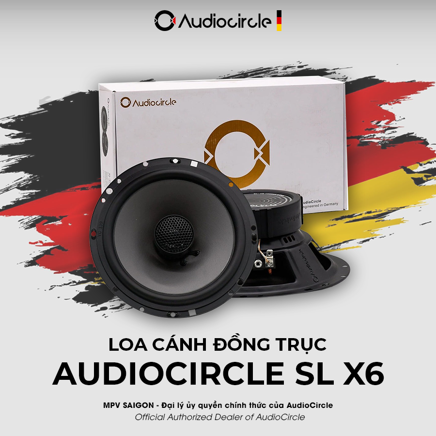 AUDIOCIRCLE SL X6 – LOA CÁNH ĐỒNG TRỤC DÀNH CHO Ô TÔ