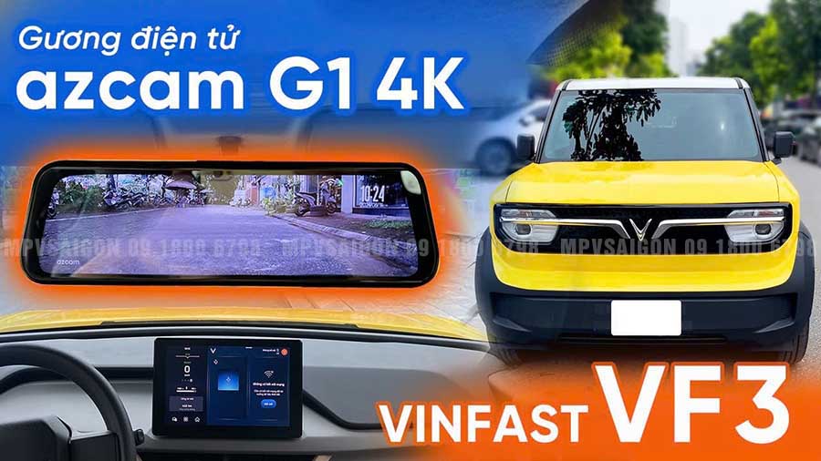 Camera Hành Trình có Cam Lùi AZCAM 4K cho Vinfast VF3