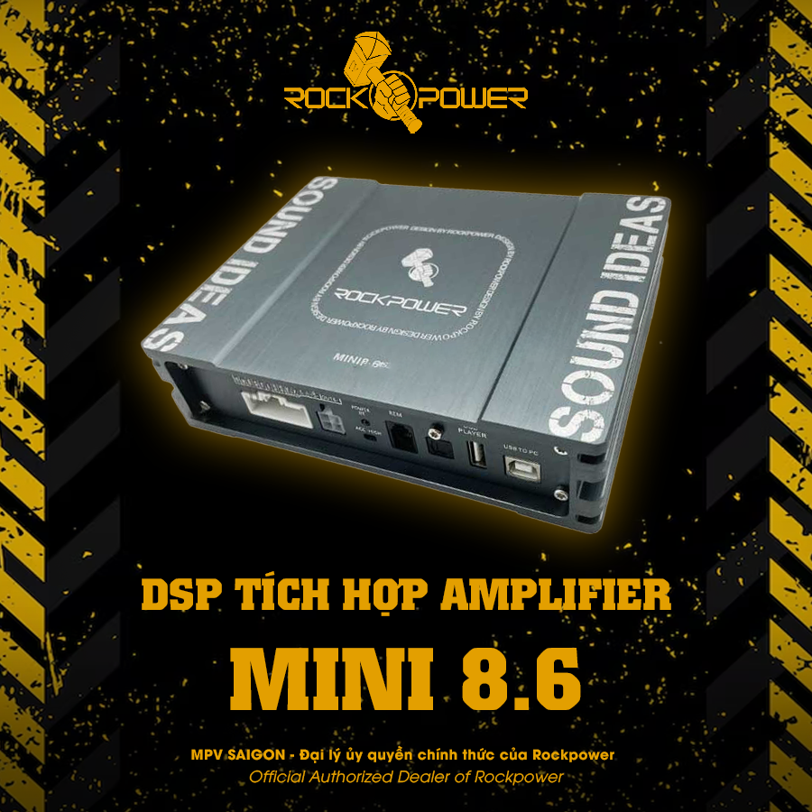 DSP MINI 8.6 của Rockpower tích hợp Amplifier chuyên dụng