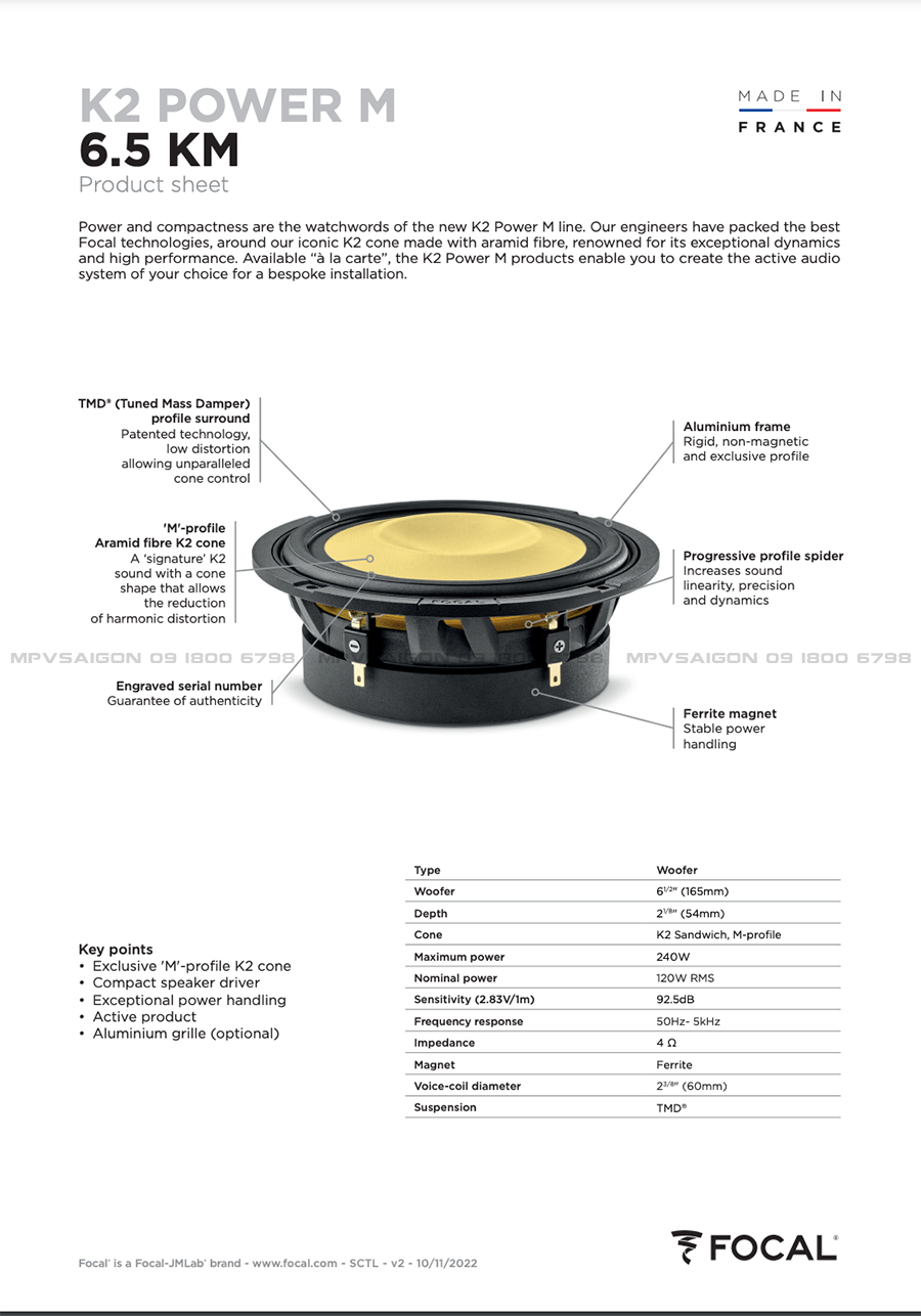 Focal K2 Power - 6.5 KM