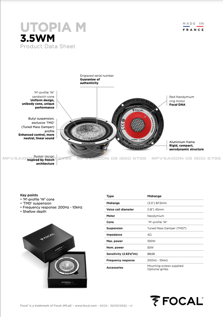 Focal Utopia M 3.5WM – Midrange cao cấp nhất