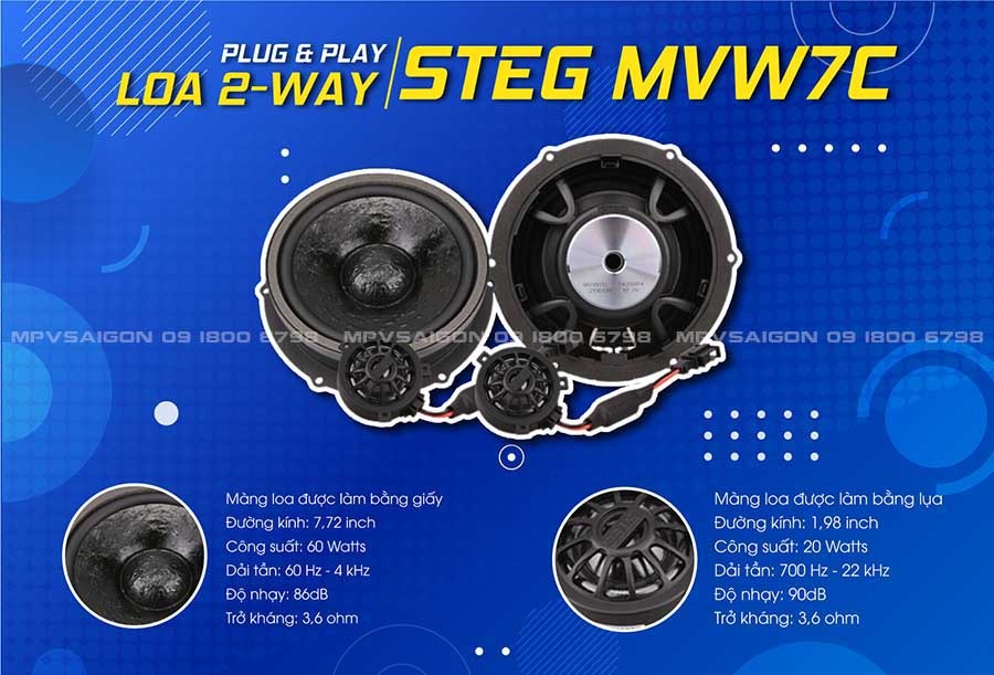 Loa cánh 2-way STEG MVW7C