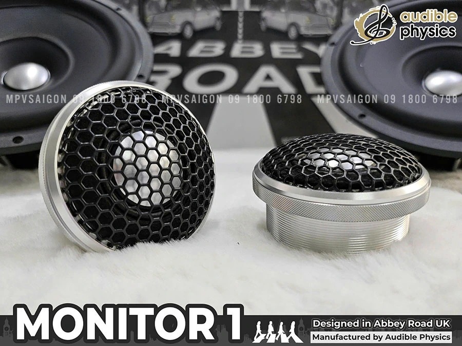 Loa monitor Audible Physics Monitor 1 Abbey Road NW8 mặt trước chi tiết