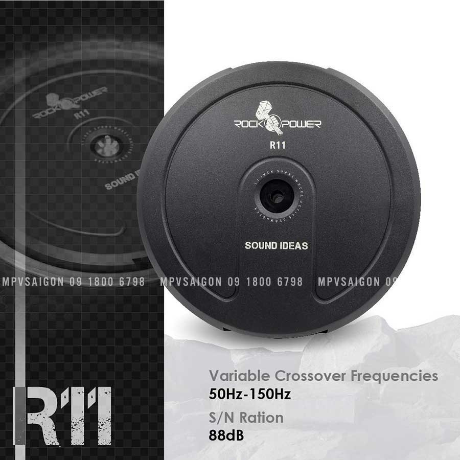 Loa sub Rockopower R11 250W RMS đặt bánh xe dự phòng