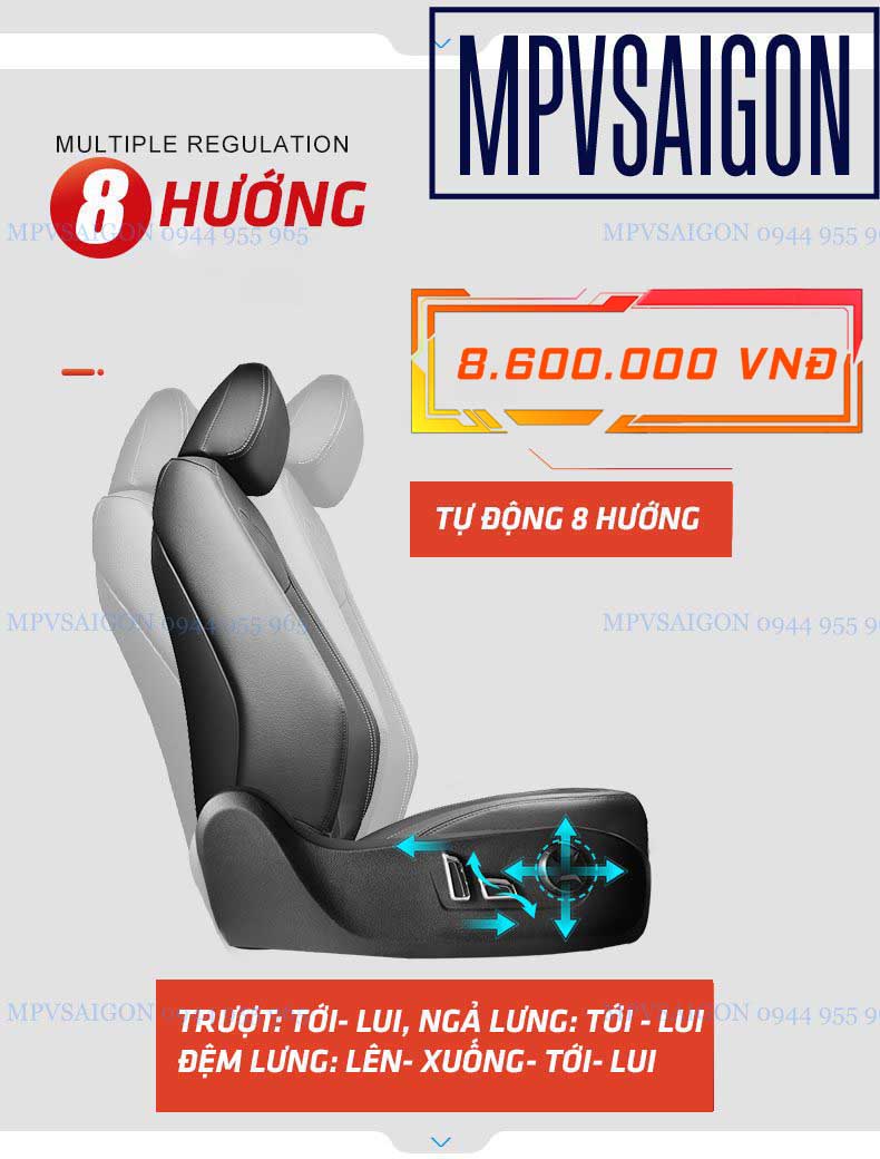 Ghế xe ô tô trước khi nâng cấp chỉnh điện 8 hướng