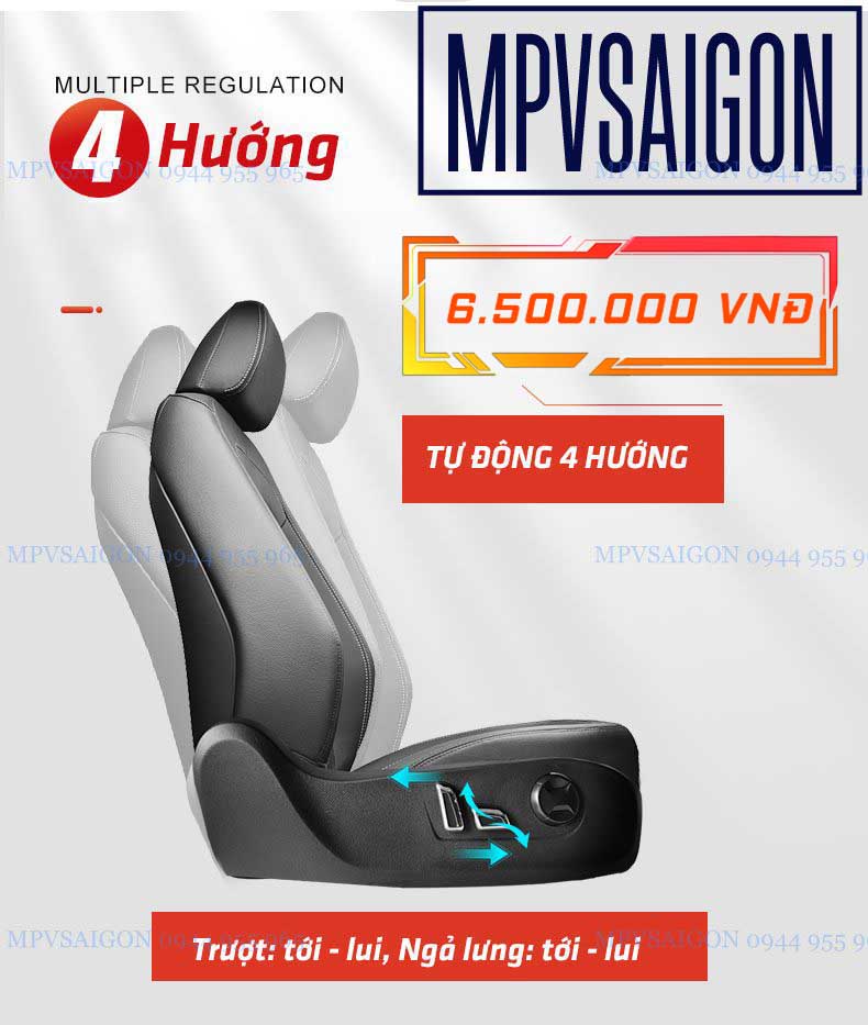Nội thất xe trước khi độ ghế chỉnh điện 4 hướng