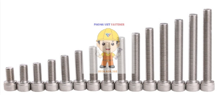 Bu lông lục giác chìm đầu trụ M8x25 inox 304