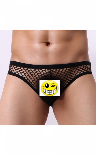 QUẦN LÓT NAM TAM GIÁC LƯỚI MẮT TO TRẮNG 277B