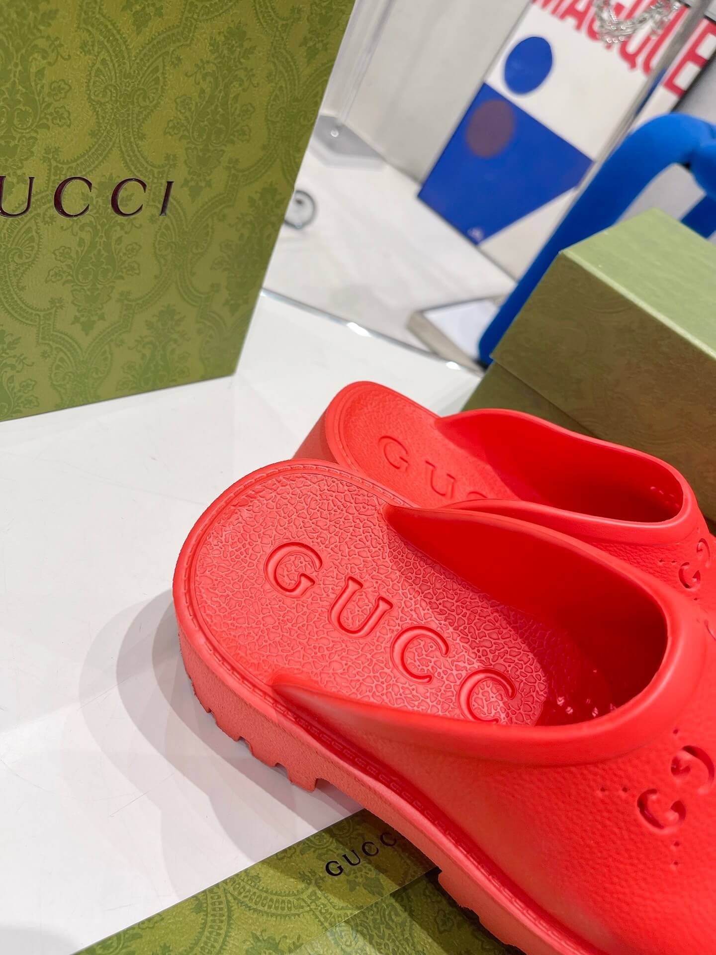 GG Platform Rubber Sandals