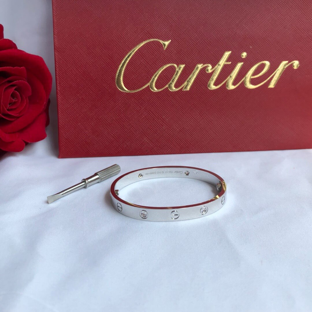 Cartier Love Bangle 4 Stones (Thick Band)