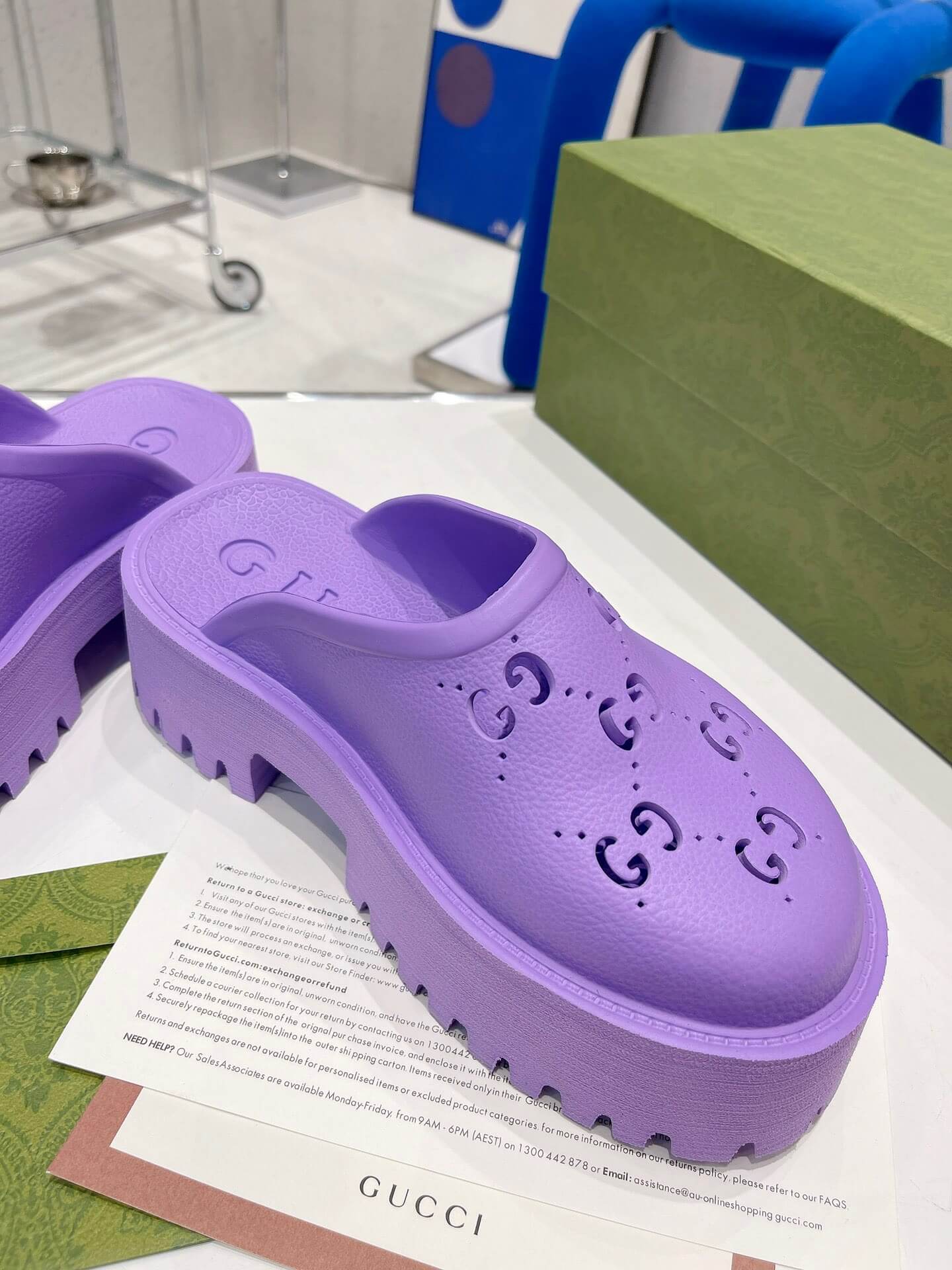 GG Platform Rubber Sandals