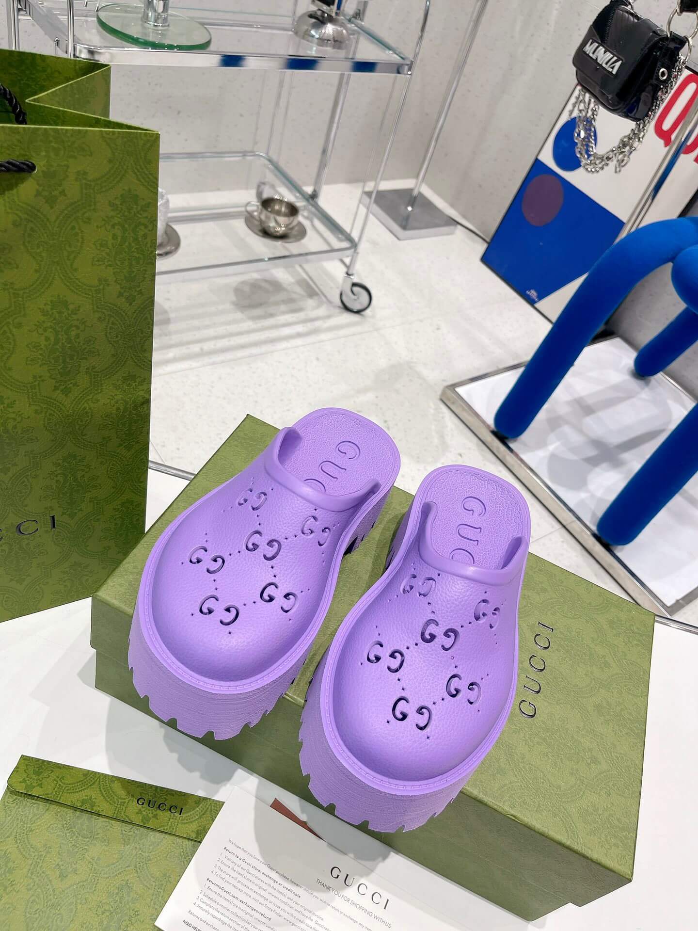 GG Platform Rubber Sandals