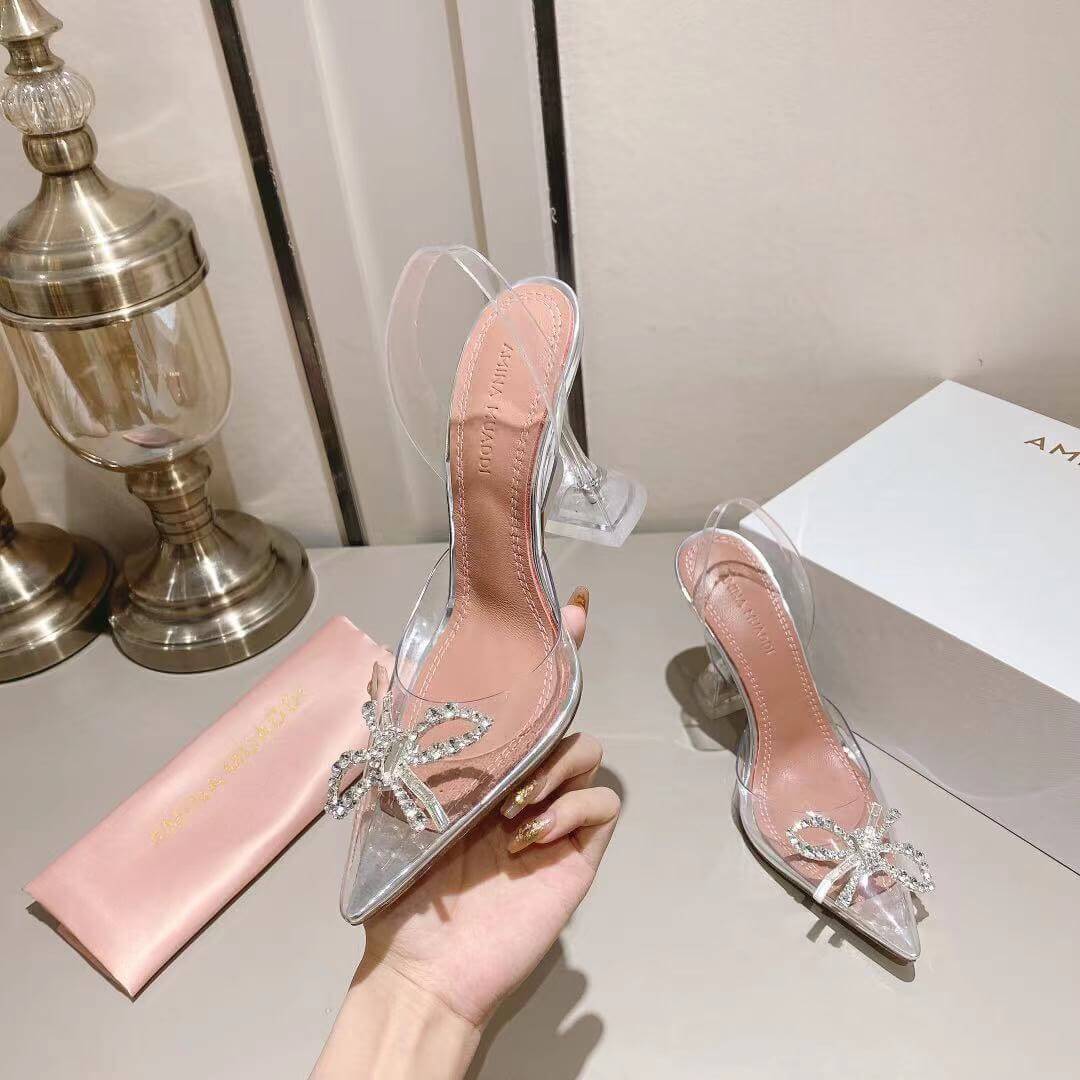 Amina Muaddi PVC High Heels