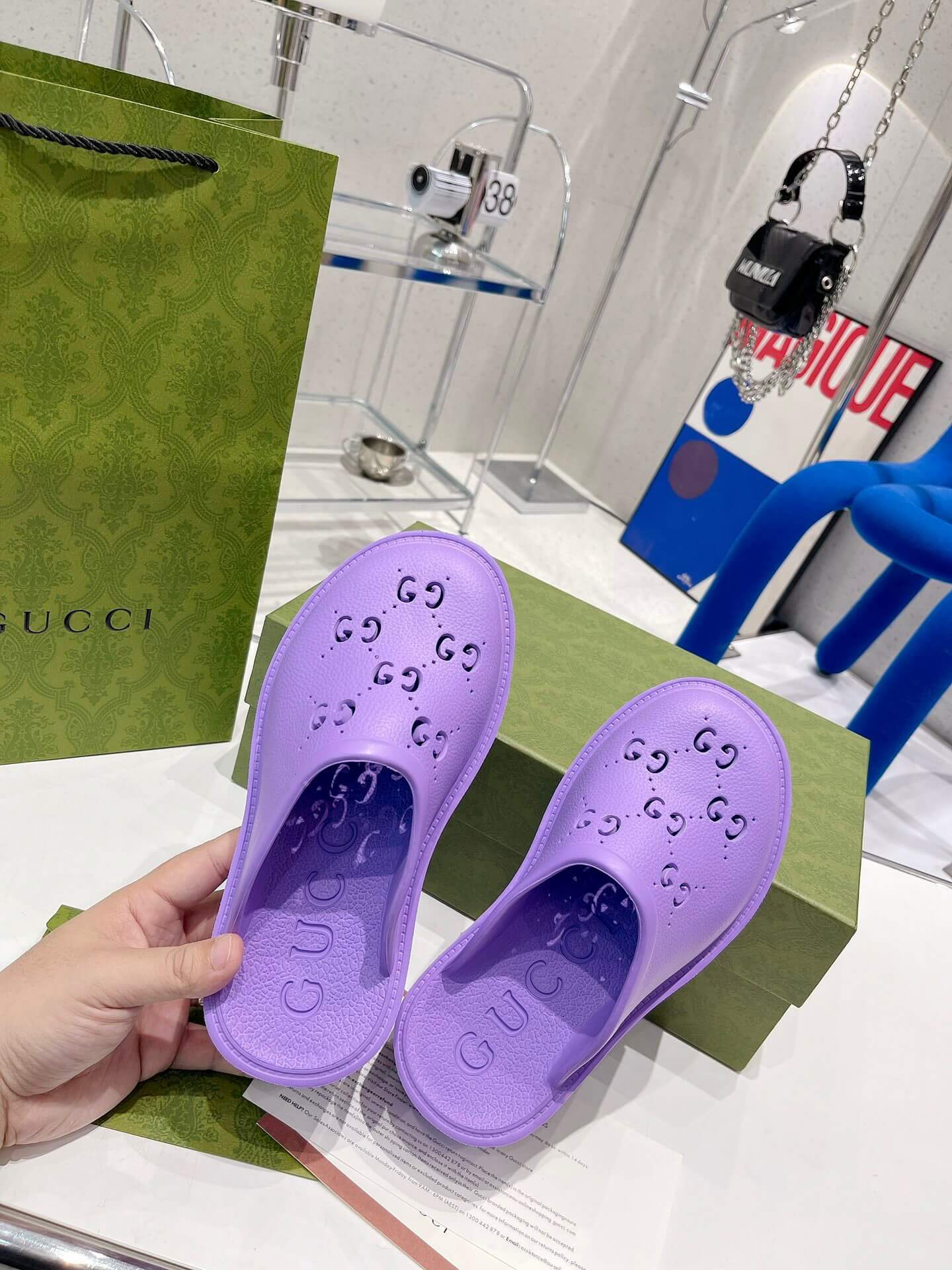 GG Platform Rubber Sandals