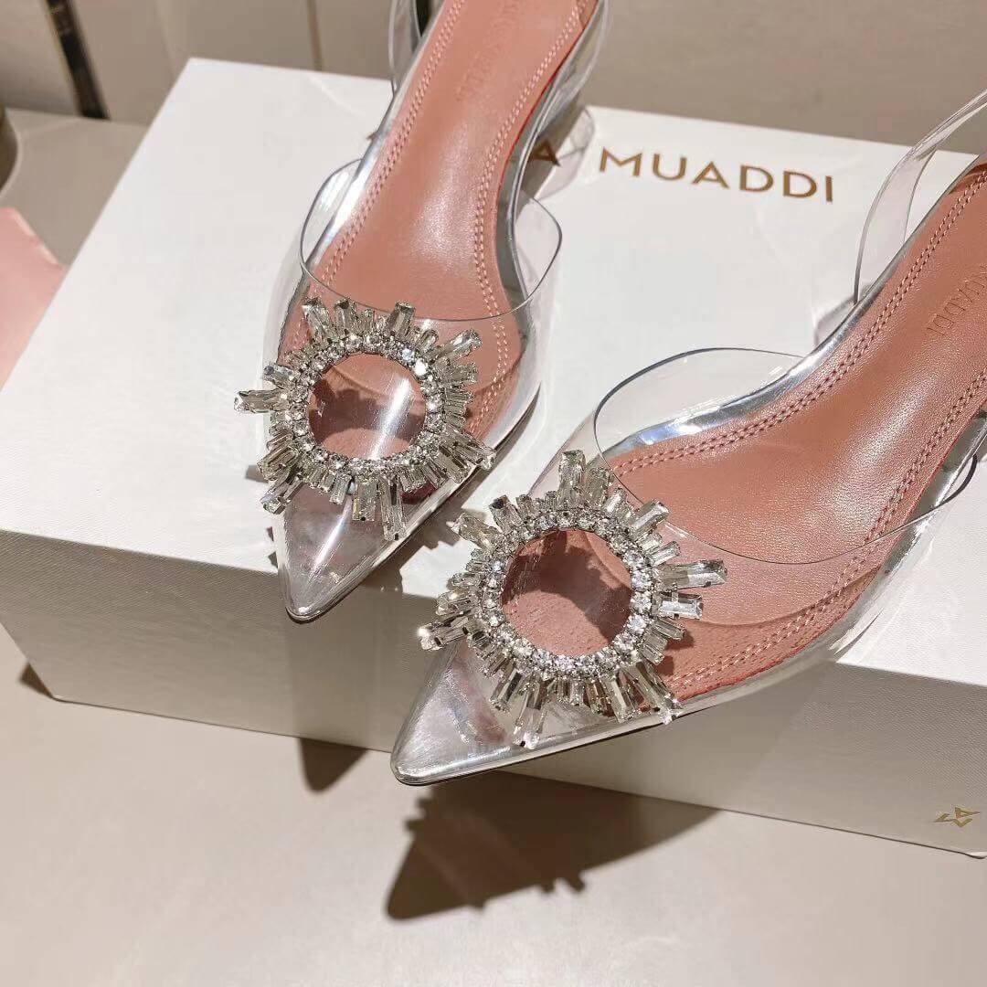 Amina Muaddi PVC Low Heels