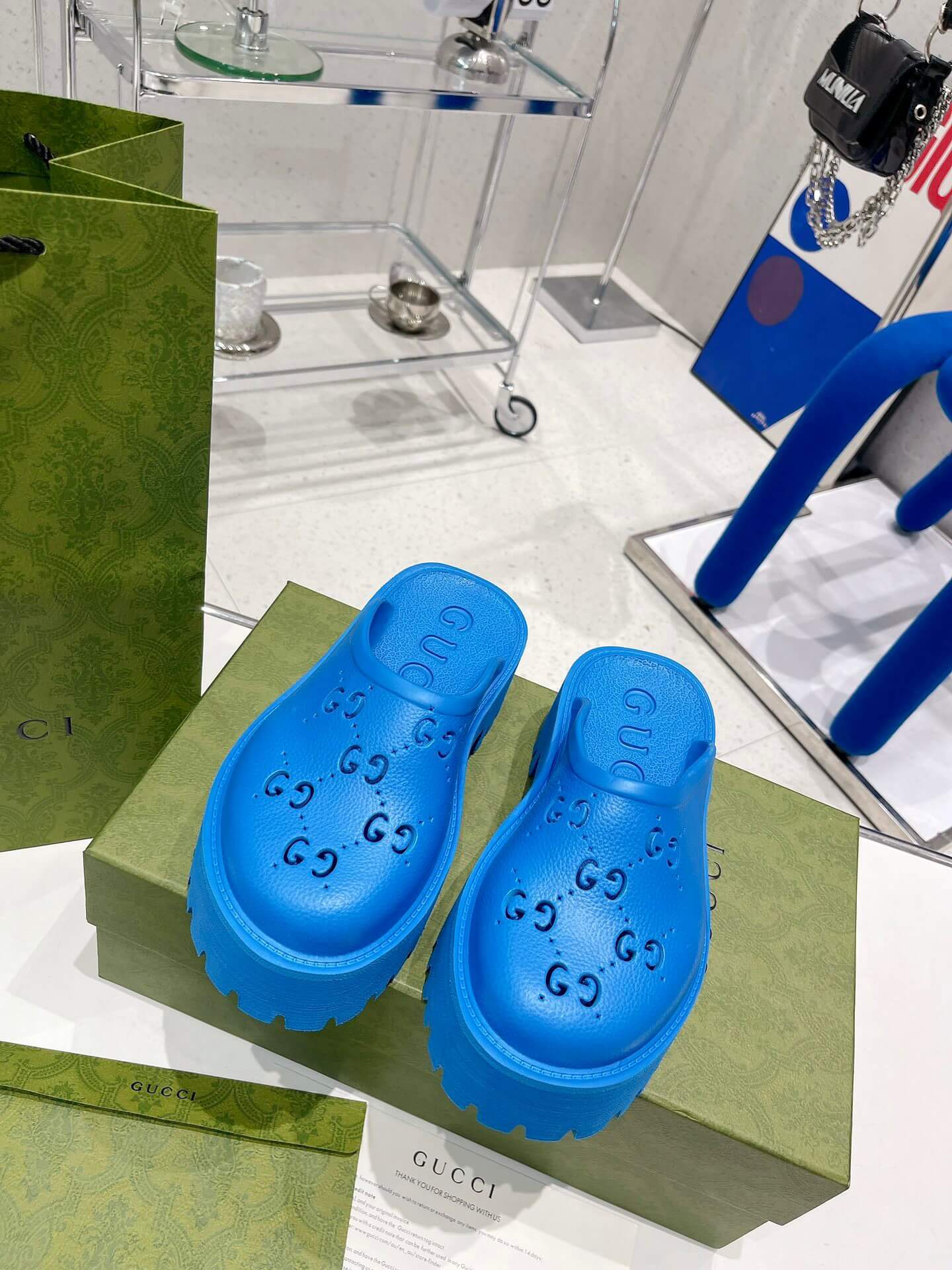 GG Platform Rubber Sandals