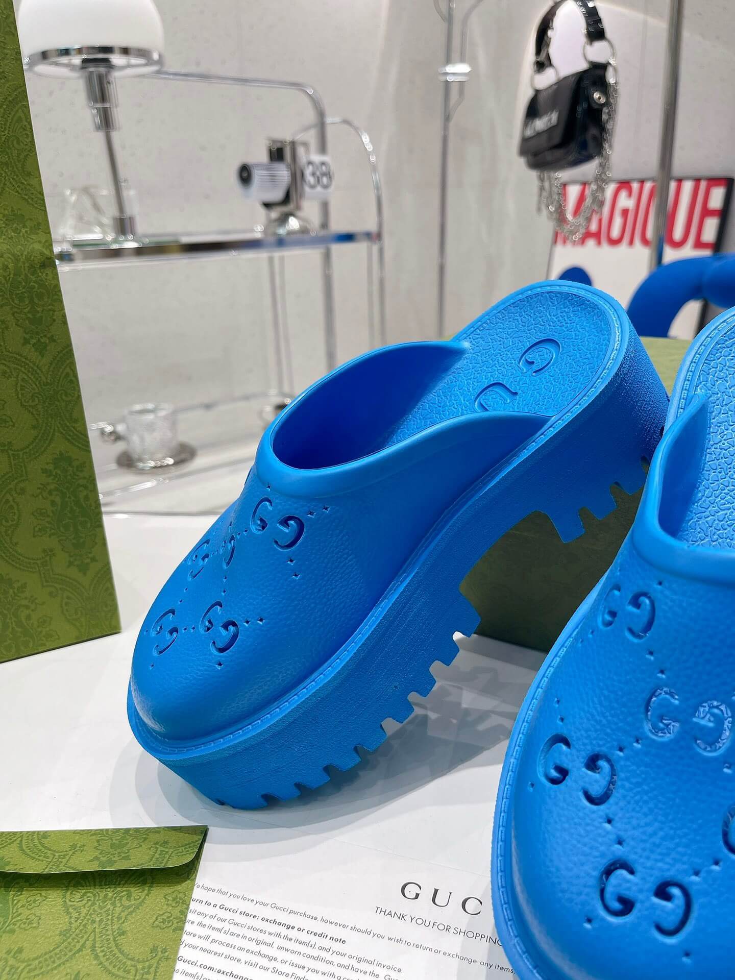 GG Platform Rubber Sandals