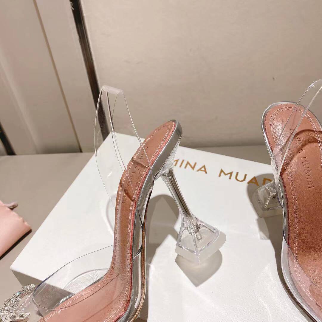 Amina Muaddi PVC High Heels
